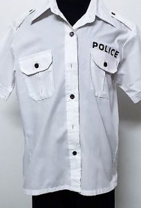 Kids Costumes to Hire - Police White Shirt - child